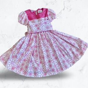 Miss Smarty Pants New Hand Crafted Pretty Pink Petals Dress Size 2T